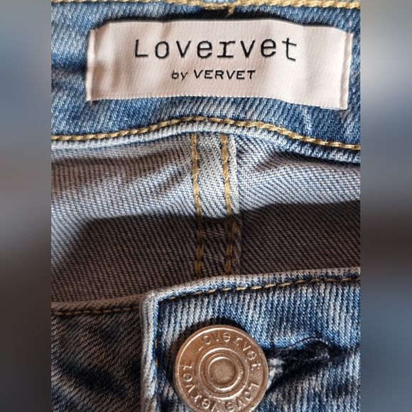 Lovervet by Vervet Adrian High Rise Wide Leg Light Wash Jeans NWT 24W - Picture 6 of 11